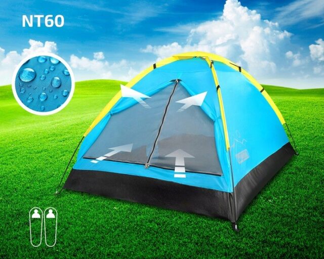TOURIST TENT 2-PERSON ALPENAIR IGLO CAMPING WATERPROOF MOSQUITO NET - imagine 3