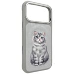 Etui Nimmy Lucky Fashion Cat MagSafe do   iPhone 17 Pro szary - imagine 3