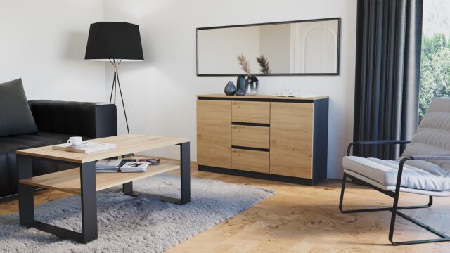 Topeshop 2D3S ANT/ART BA KPL chest of drawers - imagine 4