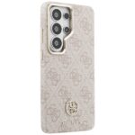 Guess PU Leather 4G Strass Logo Gold Frame Magnetic Zadní Kryt pro Samsung Galaxy S26 Ultra Pink - imagine 5