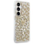 Case Guess IML Leopard Print Triangle    MagSafe for Samsung Galaxy S26 brown - imagine 4