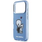 Etui Karl Lagerfeld Karl & Choupette      Back MagSafe do iPhone 17 Pro niebieski - imagine 6