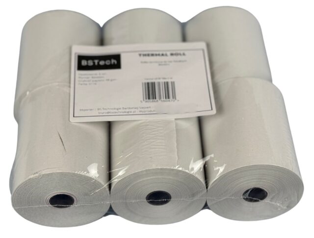 BSTech Paper  roll for cash registers 80x60m. Set of 6 pieces. - imagine 5