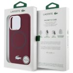 Lacoste LCHMP15XSMAR iPhone 15 Pro Max 6.7" bordeaux hardcase Silicone Croco Logo MagSafe - imagine 8