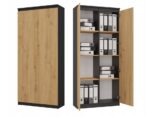 RS-80 HEMN OFFICE SHELVING UNIT  ANTHRACITE/ARTISAN OAK - imagine 5