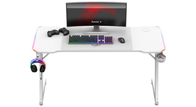 Huzaro Hero 3.3 White  RGB - gaming table - imagine 5