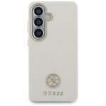 Case Guess Rhinestone Round Logo MagSafe for Samsung Galaxy S26 Plus beige - imagine 3