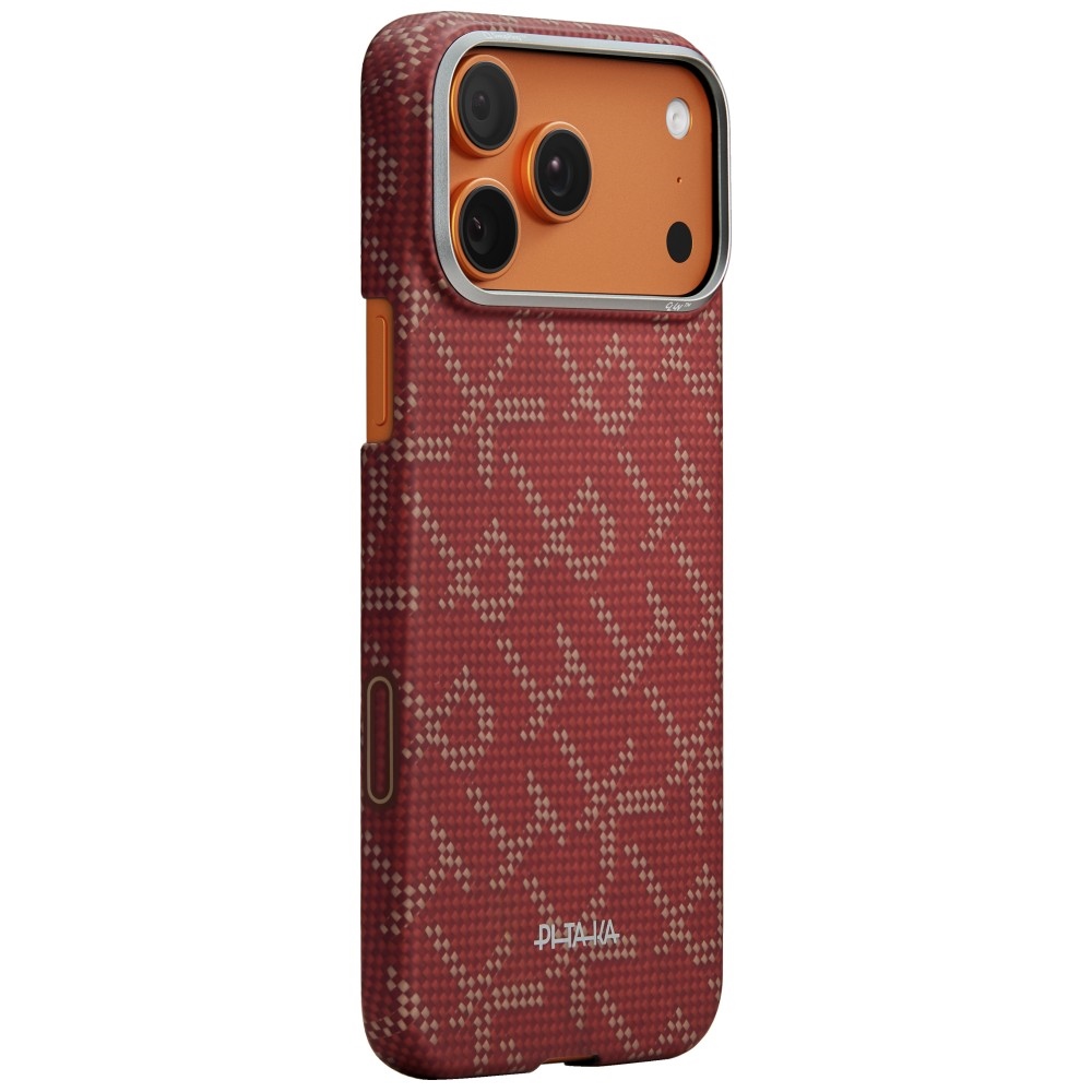 cps-2139520e7a80e2941364ba57bcdd2543-2026-03-24-09-14-18 Etui PITAKA Ultra-Slim Monogram MagSafe do iPhone 17 Pro złoto czerwony - imagine 1
