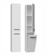 Bathroom cabinet NEL IV 31x30x174 cm  matt white - imagine 3