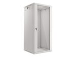 Lanberg wall-mounted installation rack cabinet 19'' 27U 600x600mm gray (glass door) - imagine 6