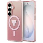Case Guess IML Gradient Triangle MagSafe for Samsung Galaxy S26 pink