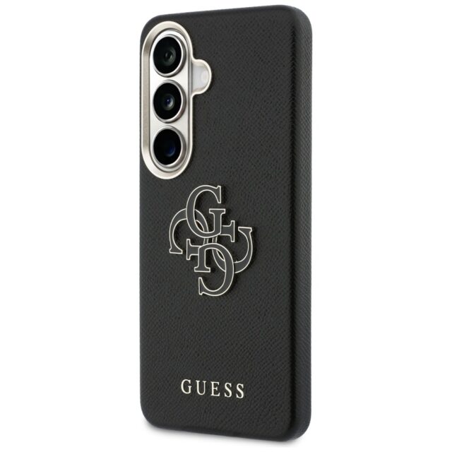Guess PU 4G Resin Metal Logo Zadní Kryt pro Samsung Galaxy S26+ Black - imagine 2