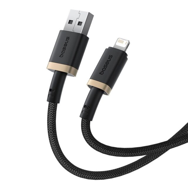 Baseus Dura Type A to IP 2.4A 2 m fast charging cable Black  Gold - imagine 3