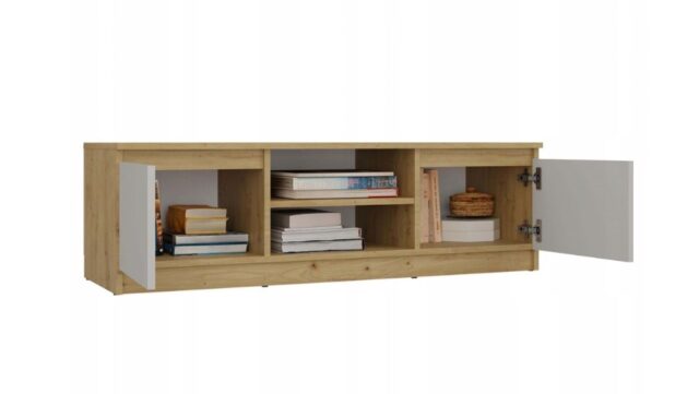 MALWA 120 TV cabinet  artisan oak/cashmere - imagine 6