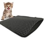 DIAMENTIQ Cat mat black rectangle - cat litter tray mat - 40 x 50cm - imagine 2