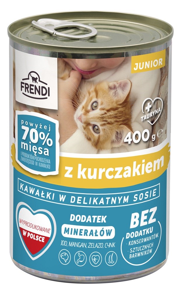 cps-23ffe711423074c6c398309760e1d096-2026-03-28-12-00-14 FRENDI Junior with Chicken chunks in delicate sauce - wet cat food - 400g - imagine 1
