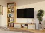 MALWA 140 TV cabinet  artisan oak/cashmere - imagine 7