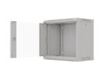 Rack cabinet 19  9U 540x350 grey glass doors - imagine 5