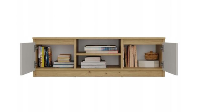 MALWA 120 TV cabinet  artisan oak/cashmere - imagine 4