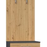 Topeshop DUO WIESZAK ANT/ART clothing hanger Anthracite  Oak