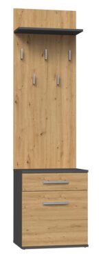 Topeshop DUO WIESZAK ANT/ART clothing hanger Anthracite  Oak