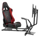 NanoRS RS160 Gaming Chair Racing Simulator Stand 3 in 1 PC Console Gamers Synthetic Leather Cover Steering Wheel Stand TV Bracket Up to 50  Max. Vesa 400x400 - imagine 5