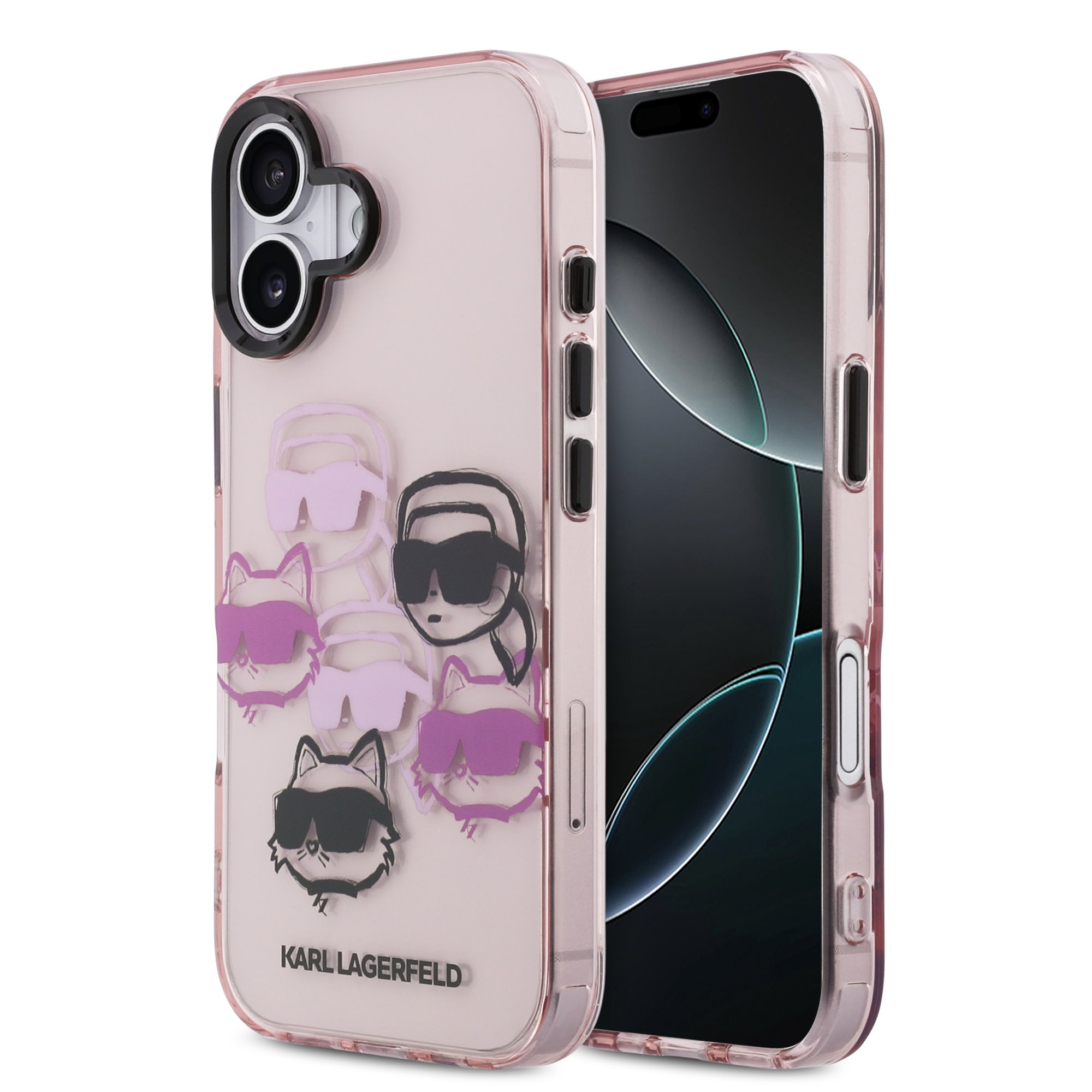 cps-258136a85a9db4135a1b7259bdbb6eab-2026-03-14-15-02-56 Karl Lagerfeld IML Multi K&CH Heads Zadní Kryt pro iPhone 17 Pink - imagine 1