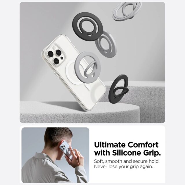 Uchwyt na telefon Spigen Dual Pop         MagSafe szary - imagine 8