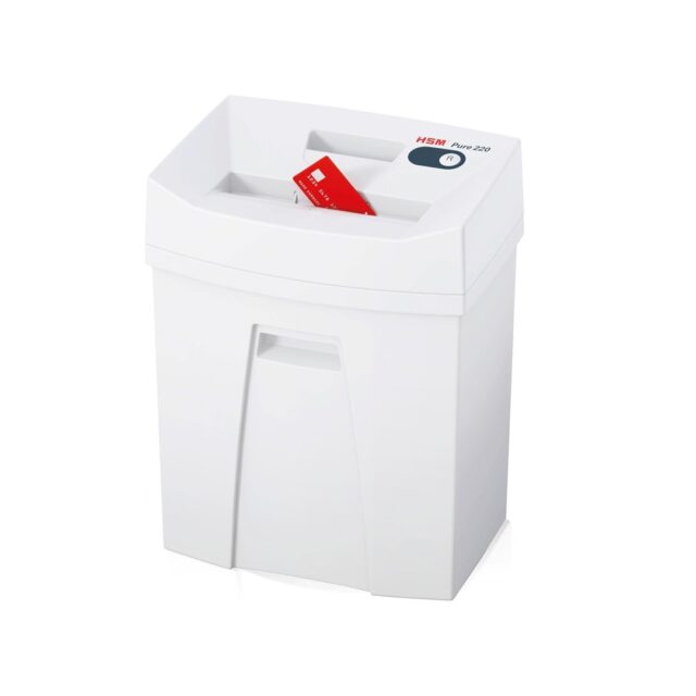 HSM Pure 220 paper shredder Particle-cut shredding 22.5 cm White - imagine 7