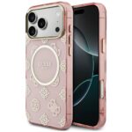 Etui Guess IML Peony Dot MagSafe do       iPhone 17 Pro Max różowy