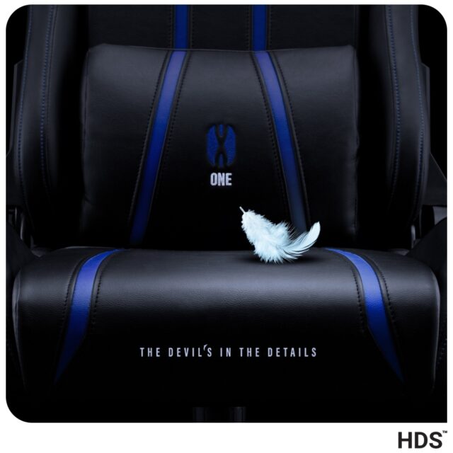 Gaming chair Diablo Chairs X-One 2.0 Normal Size black-blue - imagine 9
