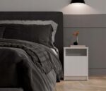 GALAX 30/1D WHITE BEDSIDE TABLE - imagine 5