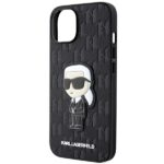Karl Lagerfeld KLHCP14SSAKHPKK iPhone 14/ 15 / 13 6.1" black Saffiano Monogram Ikonik - imagine 6