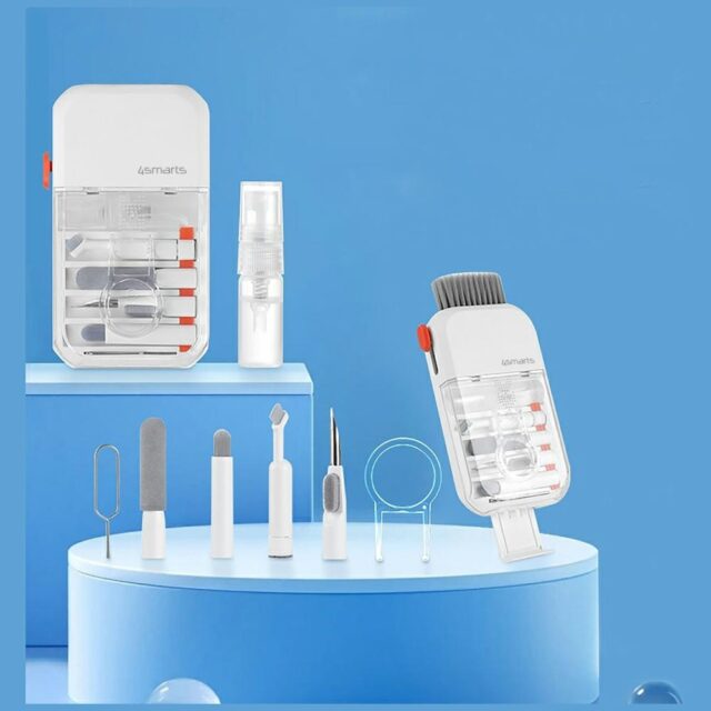 Multifunctional cleaning set 4smarts 10in1 for phones and devices white - imagine 6