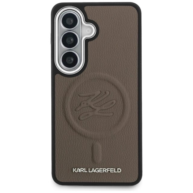 Case Karl Lagerfeld Embossed Ring        Initials MagSafe for Samsung Galaxy S26 Plus brown - imagine 3