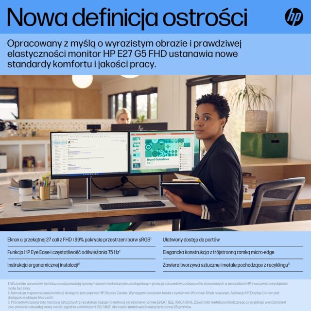 HP E27 G5 68.6 cm (27 ) 1920 x 1080 pixels Full HD LED Black - imagine 5