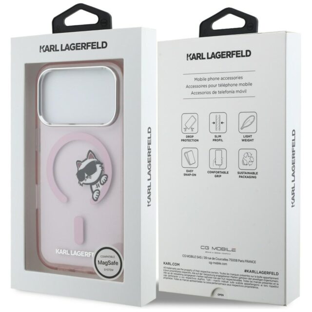 Etui Karl Lagerfeld IML Peekaboo MagSafe  do iPhone 17 Pro różowy - imagine 8