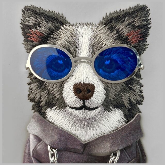 Case Nimmy Glasses Cool Dog for iPhone 17 grey - imagine 6