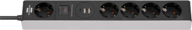 Brennenstuhl 1159780615 power extension 1.5 m 5 AC outlet(s) Indoor Black  Grey - imagine 6