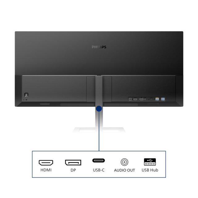 Philips E Line 346E2LAE/00 computer monitor 86.4 cm (34 ) 3440 x 1440 pixels Wide Quad HD LCD Black - imagine 4