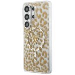 Etui Guess IML Leopard Print Triangle     MagSafe do Samsung Galaxy S26 Ultra brązowy - imagine 2