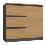 Topeshop 1D3S ANT/ART BA KPL chest of drawers