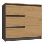 Topeshop 1D3S ANT/ART BA KPL chest of drawers