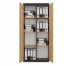RS-80 HEMN OFFICE SHELVING UNIT  ANTHRACITE/ARTISAN OAK - imagine 2