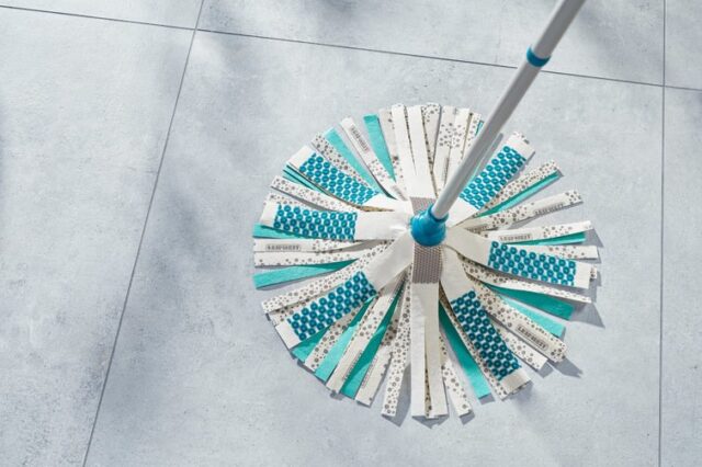 LEIFHEIT 52106 mop Cotton  Fiber Dry&wet Blue  White - imagine 4