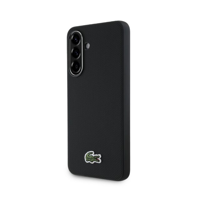 Case Lacoste Iconic Petit Pique Woven Logo for Samsung Galaxy A56 black - imagine 8
