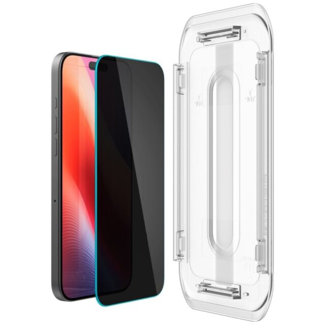 Tempered Glass Spigen Glas.TR EZ FIT Privacy for Apple iPhone 17 Pro / 17 / 16 Pro 2pcs - imagine 3