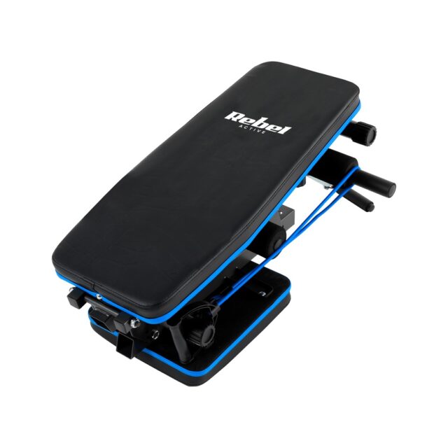 REBEL ACTIVE Inclined training bench with leg locks and elastic bands - imagine 7