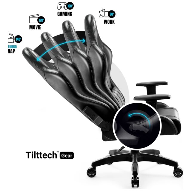 Gaming chair Diablo Chairs X-One 2.0 Normal Size black - imagine 7