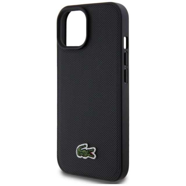 Case Lacoste Iconic Petit Pique Crossbody Cord MagSafe for iPhone 15 black - imagine 6